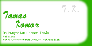 tamas komor business card